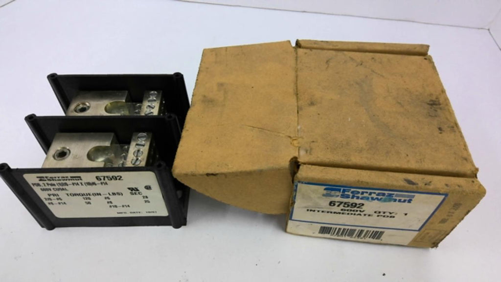 Ferraz Shawmut 67592 600V Distribution Block 2 Pole