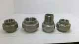 Assorted Lot Of Stainless Steel Union Pipe Fittings 150 11/4,2"-150,150 11/4,