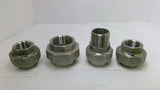Assorted Lot Of Stainless Steel Union Pipe Fittings 150 11/4,2"-150,150 11/4,