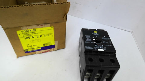 Square D EDB34100 Circuit Breaker 100 Amp