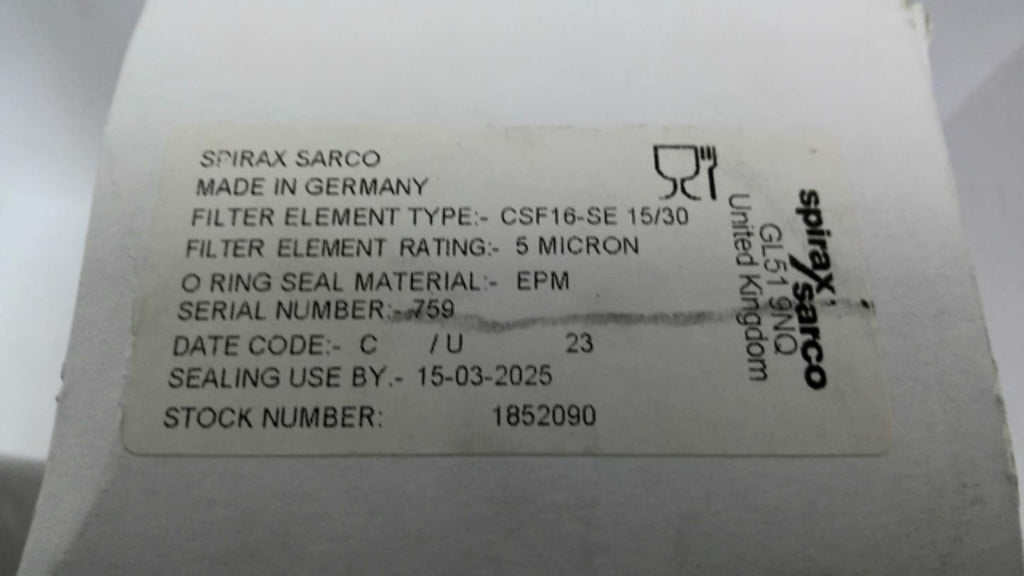 Spirax Sarco GL519NQ Steam Filter Element