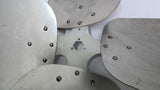 Aluminum Four-Blade Fan Propeller Overall Width 24" Bore 1" Blade 9 3/4"x9 3/4"