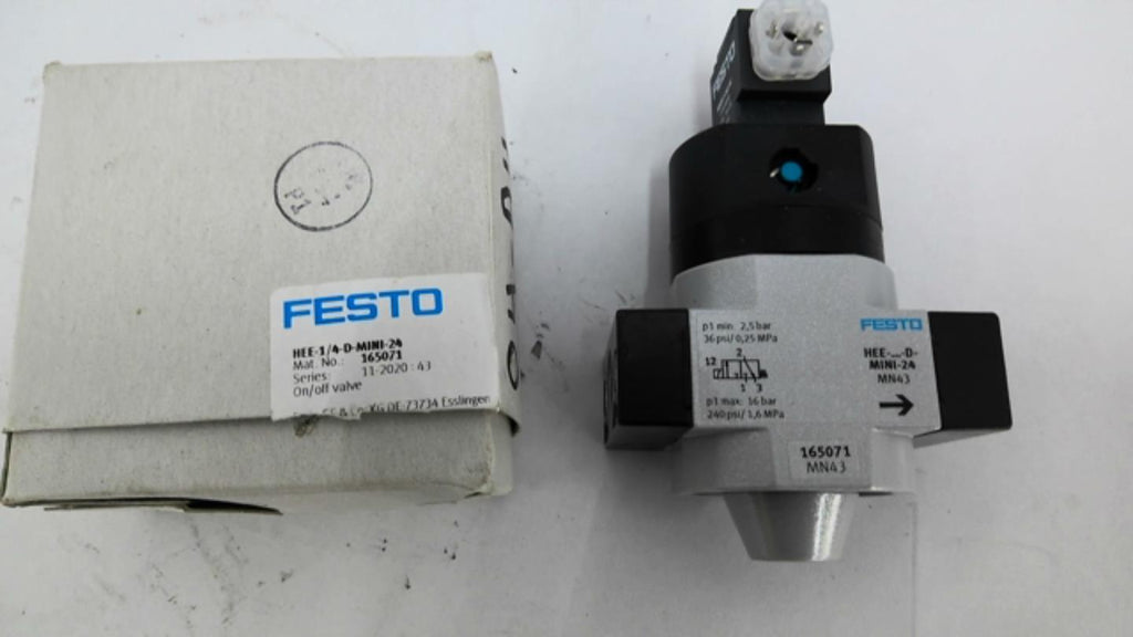 Festo HEE-1/4-D-MINI-24 On/Off Valve
