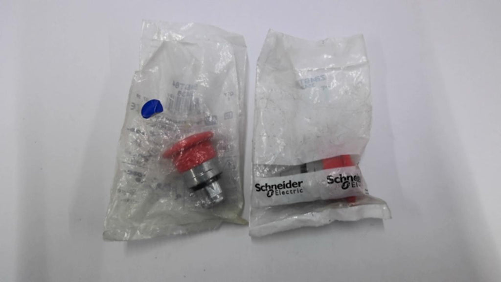 Telemacanique ZB4BT84 Red Mushroom Pushbutton Lot Of 2