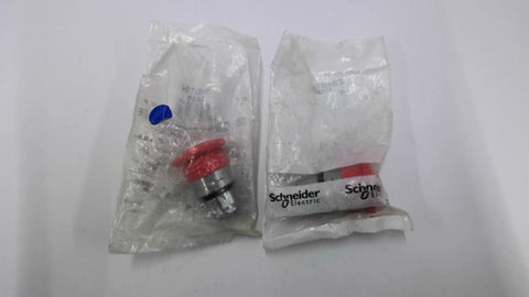 Telemacanique ZB4BT84 Red Mushroom Pushbutton Lot Of 2