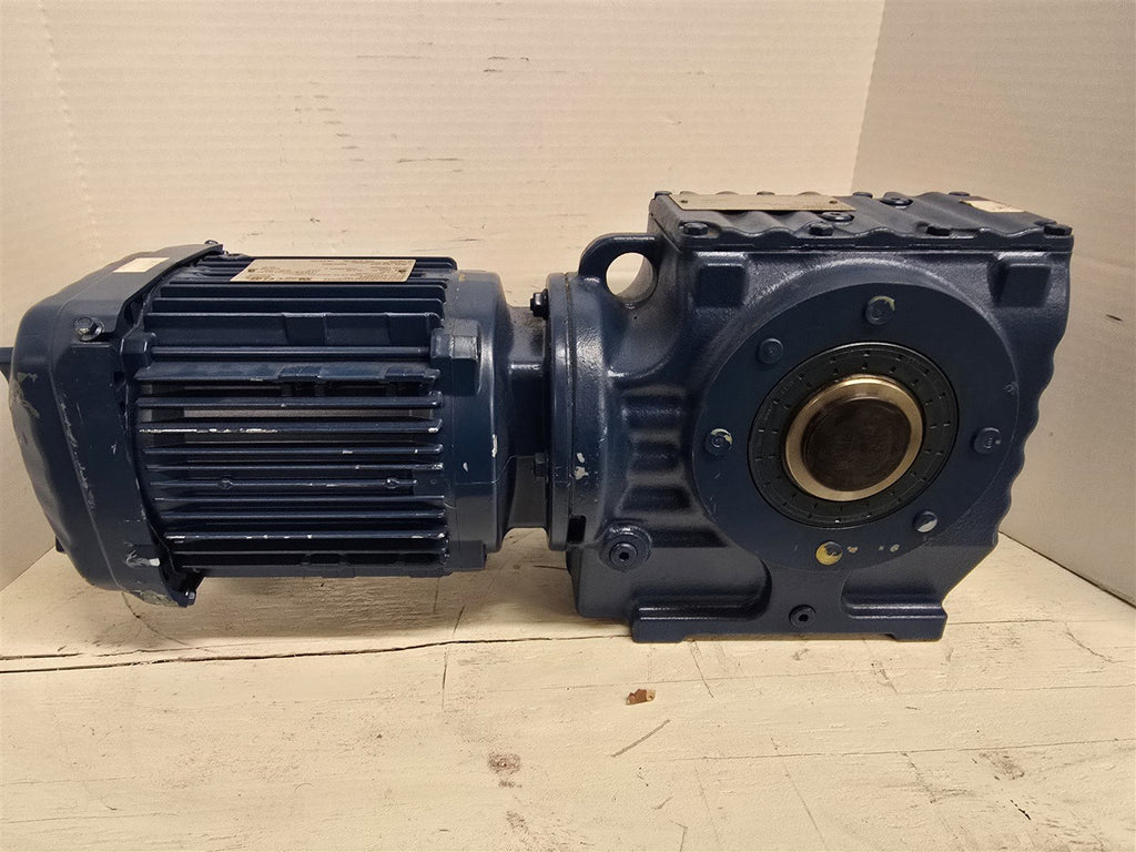 Sew SA67-DRN90S4 1.5HP AC Gear Motor 1800/65RPM 4P 3PH 230/460V 26.93:1 Ratio
