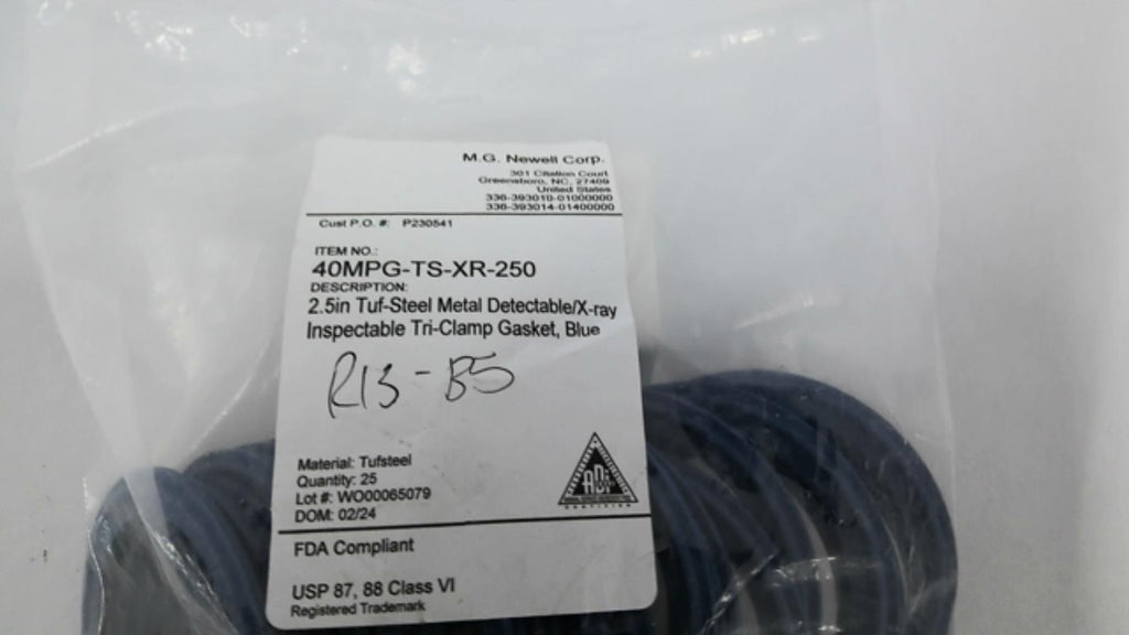 MG Newell 40MPG-TS-XR-250 Tri-Clamp Gasket Lot Of 22