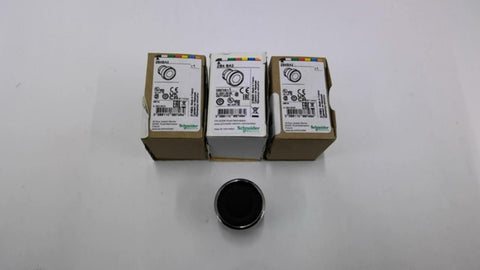 Schneider ZB4BA2 Black Flush Pushbutton Lot Of 3