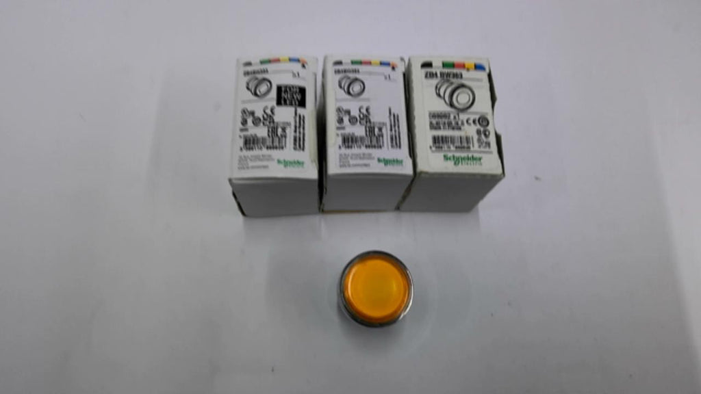 Schneider ZB4BW353 Orange Pushbutton Lot Of 3