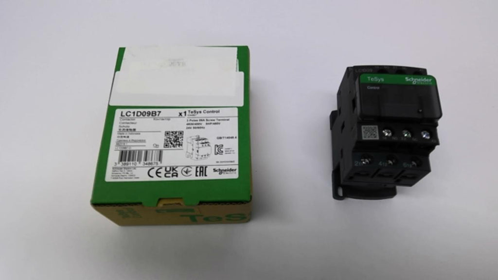 Schneider LC1D098B7 TeSys Contactor 3 Pole 25Amp 24 Volt 50/60 Hz