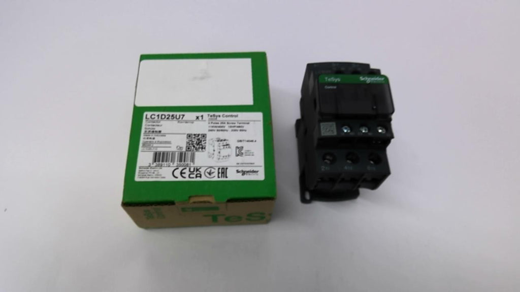Schneider LC1D25U7 TeSys Contactor 3 Pole 40 Amp 230/240 Volt 50/60 Hz