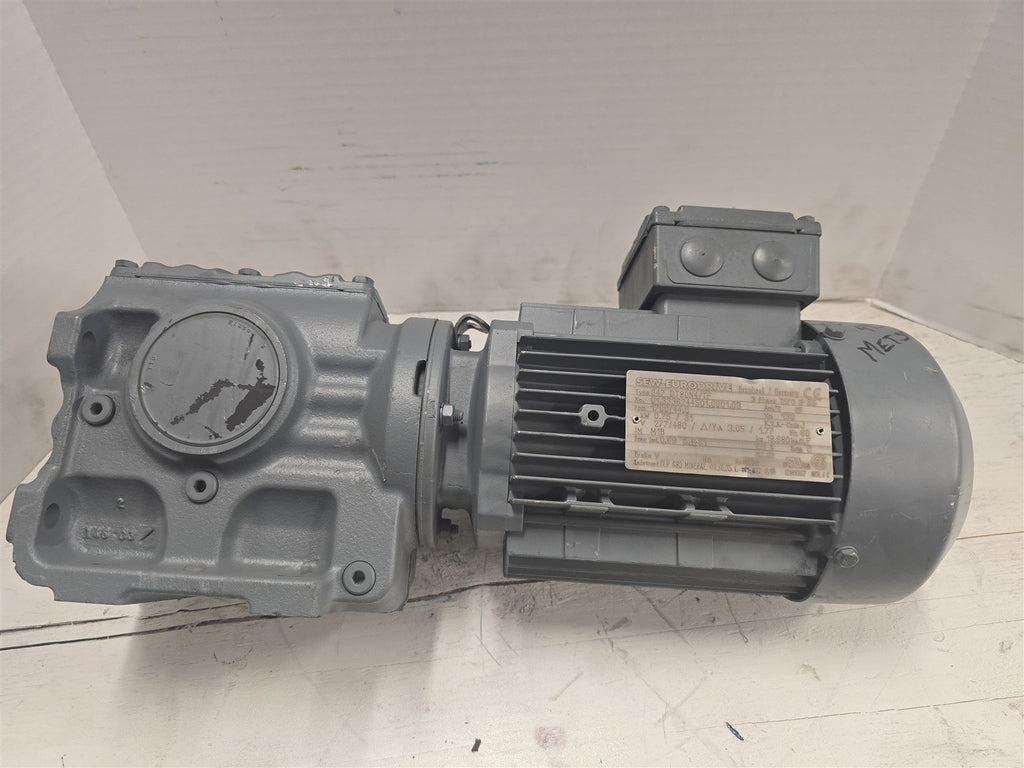 Sew Eurodrive S47-DT80N4/TF .75kW AC Gear Motor 1800RPM/44 4P 3PH 277/480V