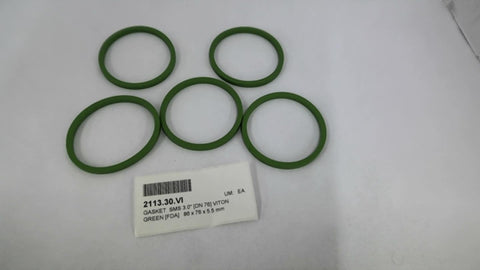 2113.30.VI Gasket SM 3.0" Viton Green 86X76X5.5mm Lot Of 5