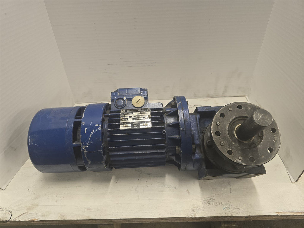 MGM BA-71B4 1/2HP AC Motor 1800RPM 4P 3PH 71B 240/480V 32:1 Ratio