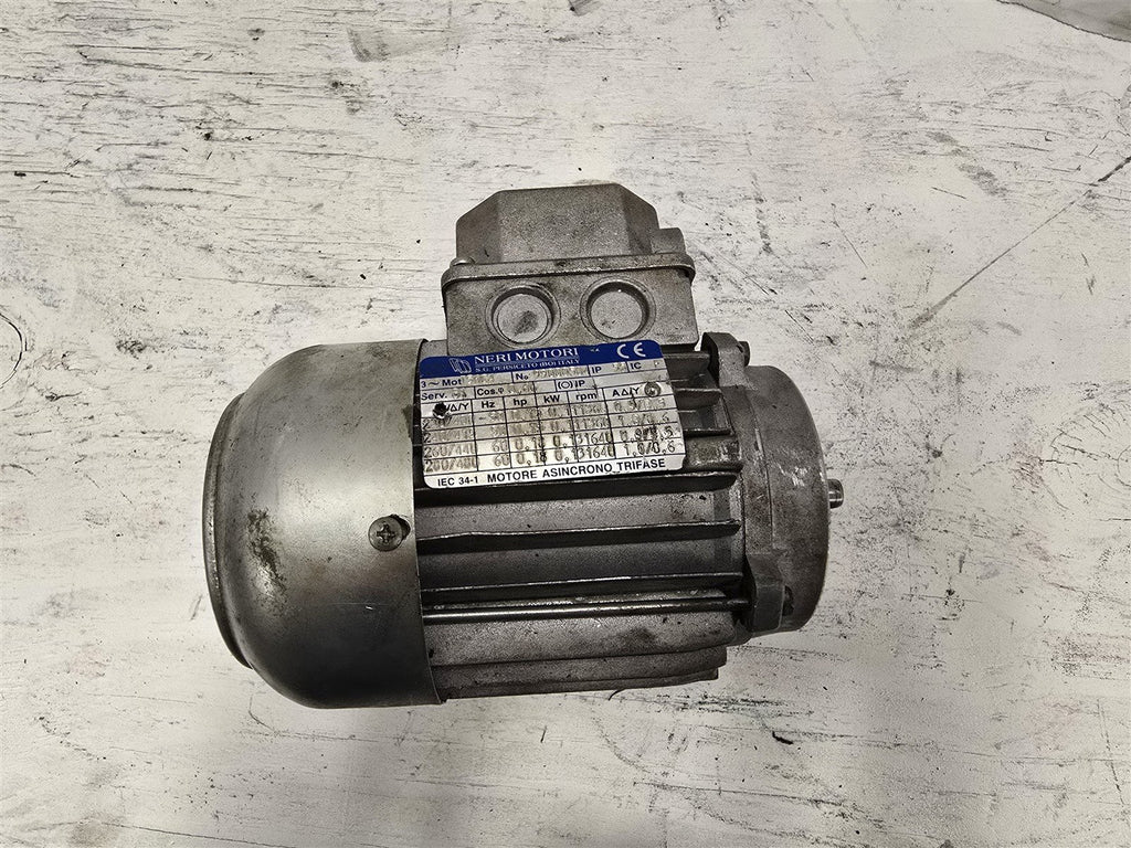 Neri Motori T56C4 .18HP AC Motor 3600RPM 2P 3PH 280/480V TEFC 60Hz