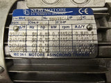 Neri Motori T56C4 .18HP GearMotor 1800RPM 4P 3PH 56C 280/480V 25:1 Ratio