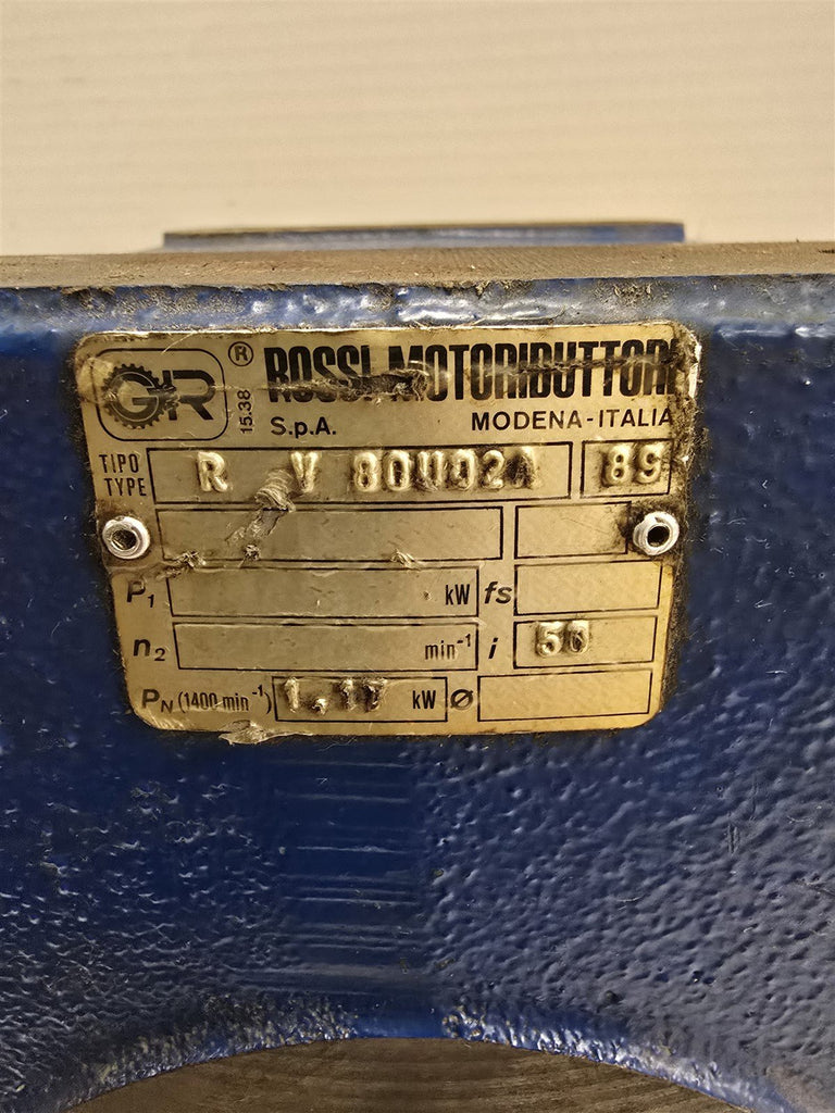 Rossi Motorduttori R-V-80U02A 1.17kW Gear Reducer 50:1 Ratio