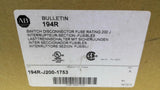 Allen Bradley 194R-J200-1753 Fusible Disconnect Switch 3 Phase 600 Volt