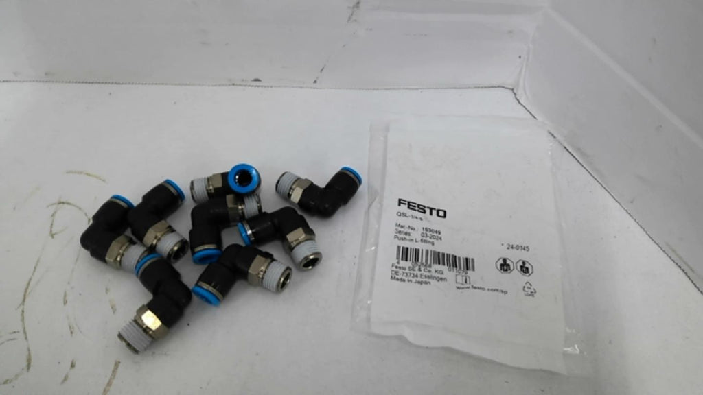 FESTO QSL-1/4-8 Push-In L Fitting Pack of 8