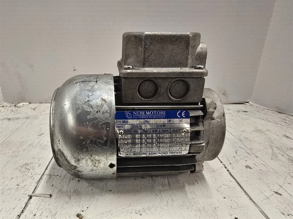 Neri Motori T56C4 .18HP AC Motor 1800RPM 4P 3PH 56C 280/480V TEFC 60Hz