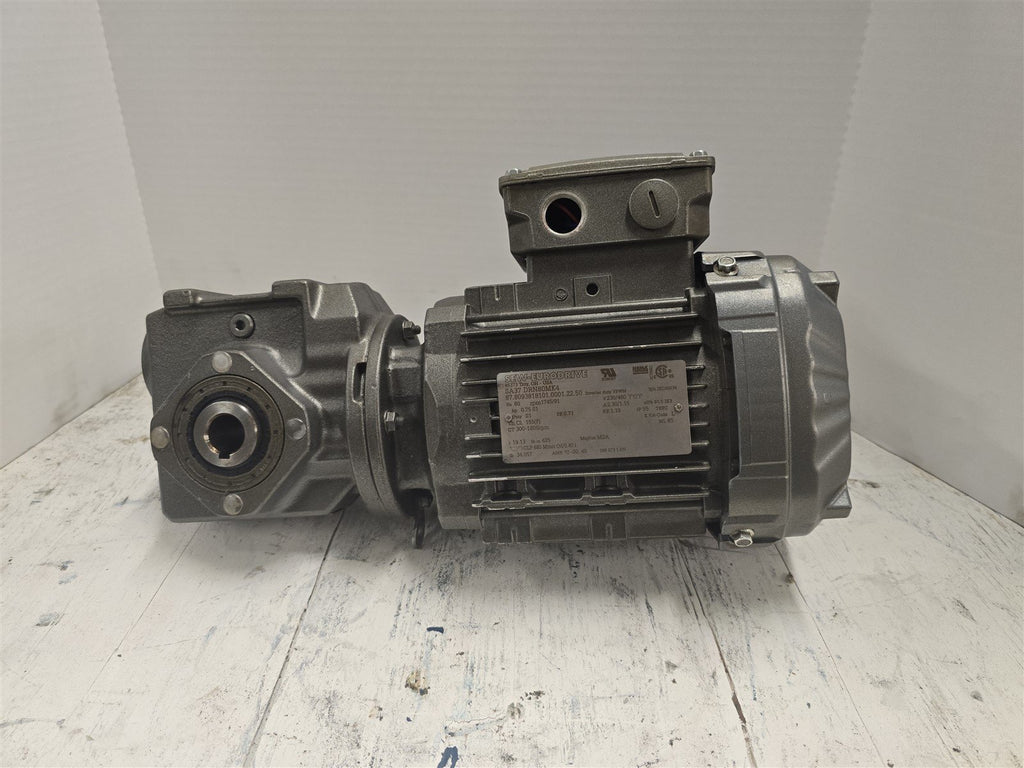 Sew EuroDrive SA37DRN80MK4 .75HP AC Motor 1800RPM 4P 3PH Gear 230/460V TEFC 60HZ