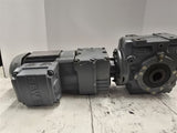 Sew Eurodrive SA47R17DR63S4/IS .12kW AC Motor 1800RPM 4P 3PH GEAR 230/460V TEFC
