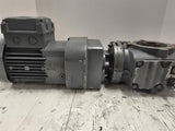 Sew Eurodrive SA47R17DR63S4/IS .12kW AC Motor 1800RPM 4P 3PH GEAR 230/460V TEFC
