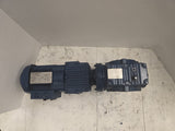 Sew Eurodrive SA47R17DR63S4/IS .12kW Gear Motor 3PH 147/254V 388:1 Ratio