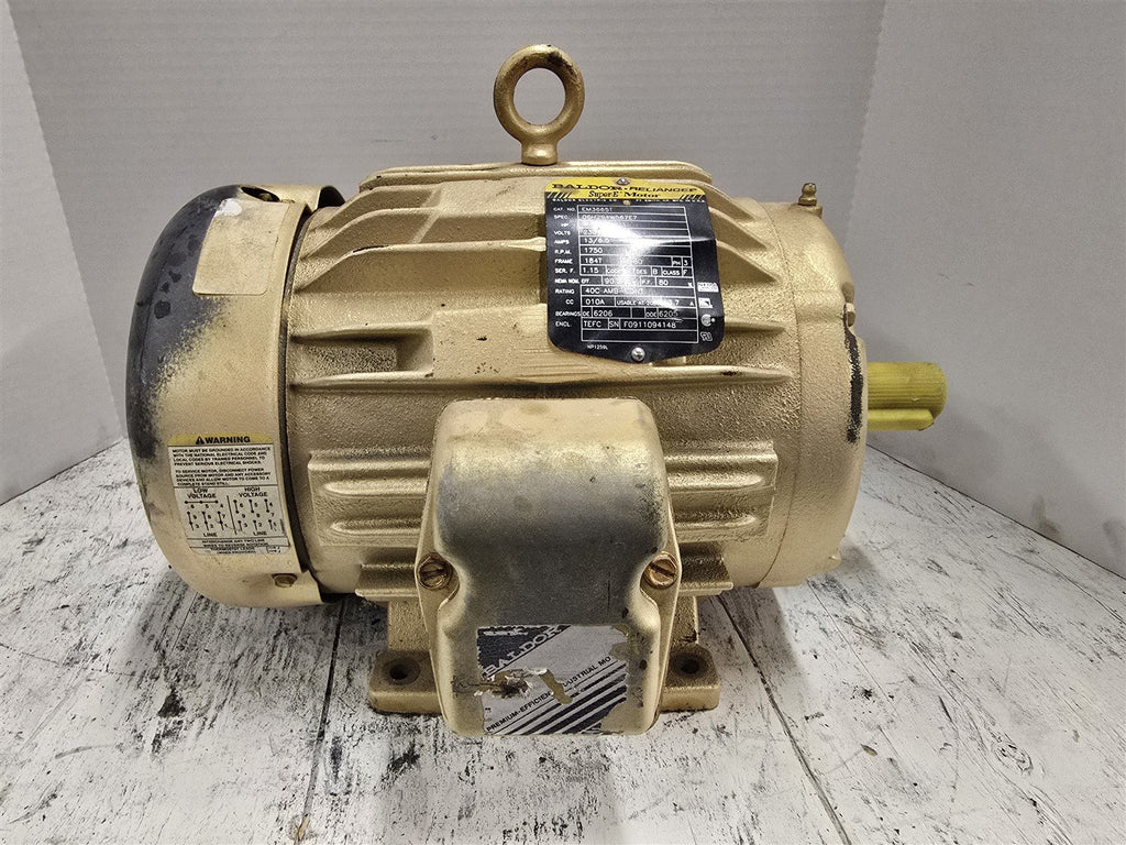 Baldor EM3665T 5HP AC Motor 1800RPM 4P 3PH 184T 230/460V TEFC 60Hz