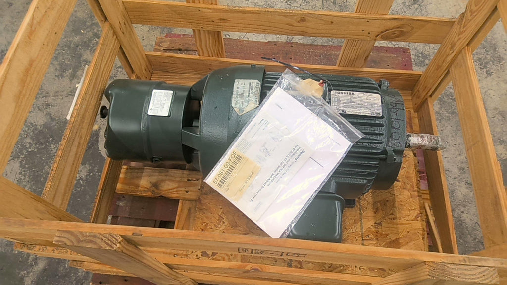 Toshiba 802048LF2USH 20 HP AC Brake Motor 1800 RPM 4P 3 Phase 256T 230/460 V