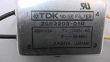 TDK ZGB2203-01U Noise Filter 250 Volt 3 Amp 50/60 Hz Lot Of 4