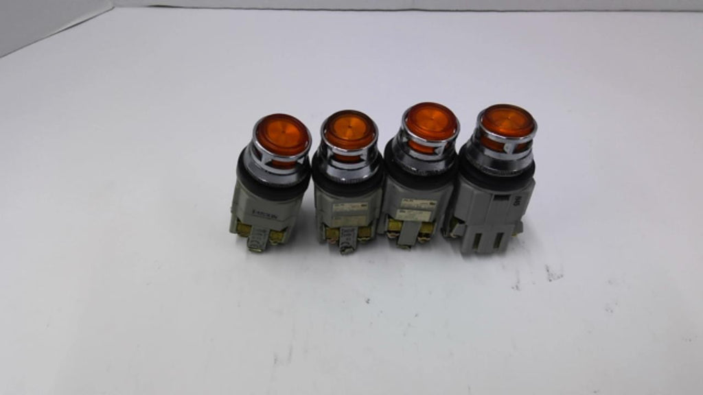 Idec ALN Orange Illuminated Pushbutton 24 Volt Lot of 4