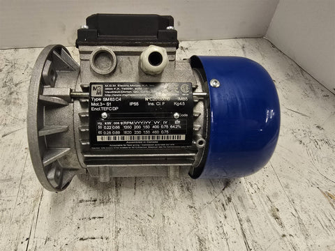 MGM SM63C4 .26kW AC Motor 1800RPM 4P 3PH 63-FR 460V TEFC DP 60Hz