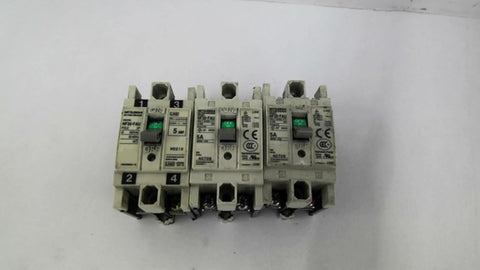 Mitsubishi NF30-FAU Circuit Breaker 5 Amp Lot Of 3