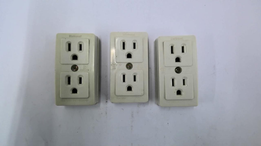 National 468043 Electrical Receptacle 15 Amp 125 Volt Lot Of 3