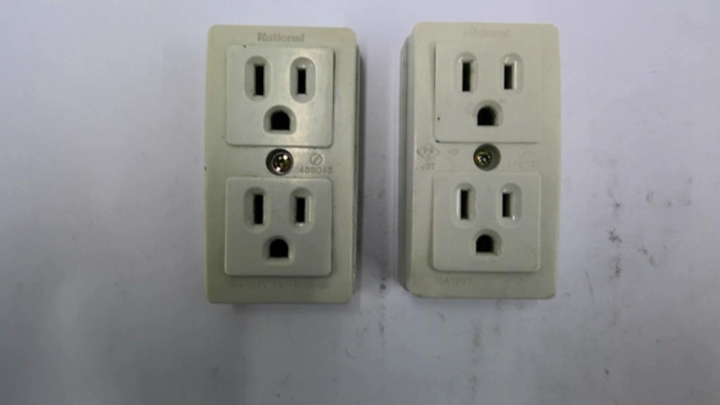 National 468043 Electrical Receptacle 15 Amp 125 Volt Lot Of 2