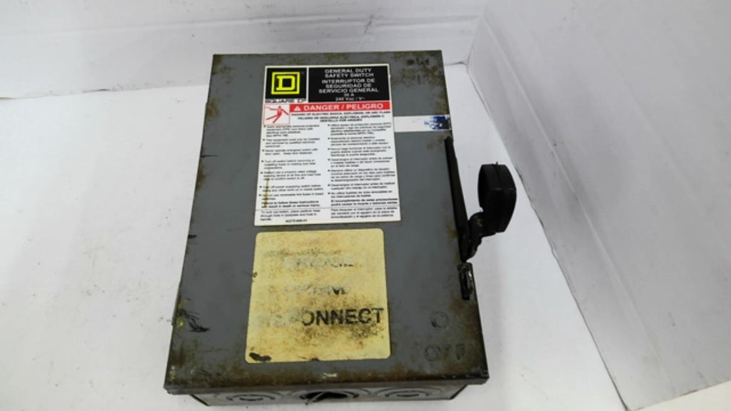 Square D DU321 Safety Switch 30 Amps 240 volts Type 1