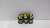 Idec ALN Illuminated Yellow Push Button 24 Volt With 2 BST001 Contact Block Lot