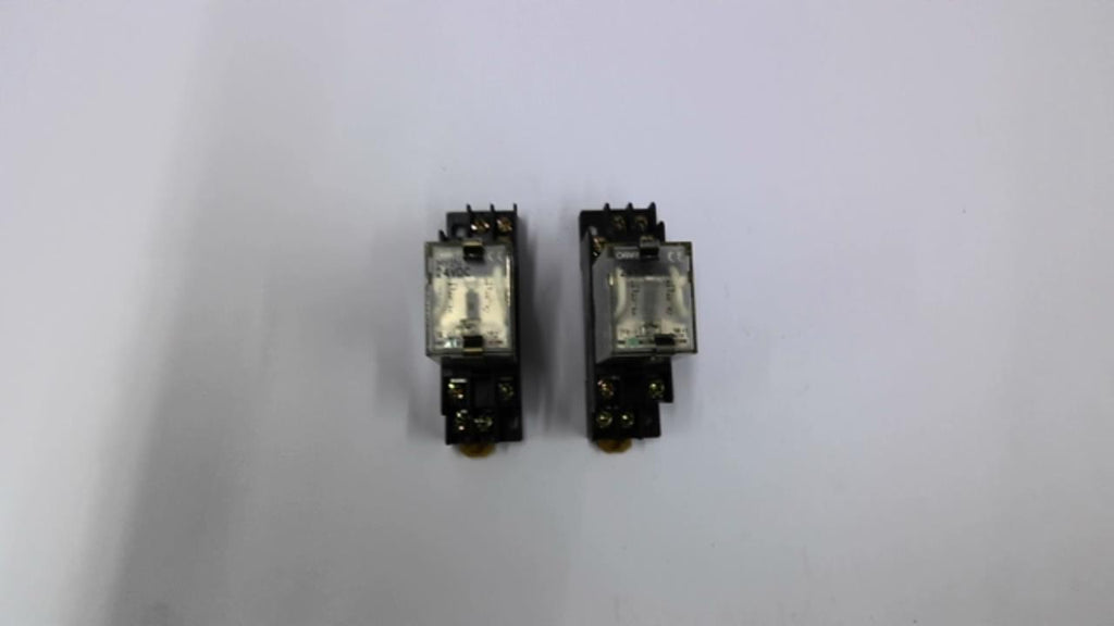 Omron MY2N Relay 24VDC With 26Z0Y4 Base 7 Amp 250 Volt Lot Of 2