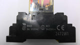 Omron MY4N 110/120 VAC Relay On 2472W1 Base 5 Amp 250 VAC Lot Of 2
