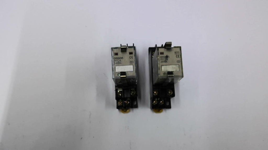 Omron MY2N 24VDC Relay With 26Z0Y4 Base 7 Amp 250 Volt Lot Of 2