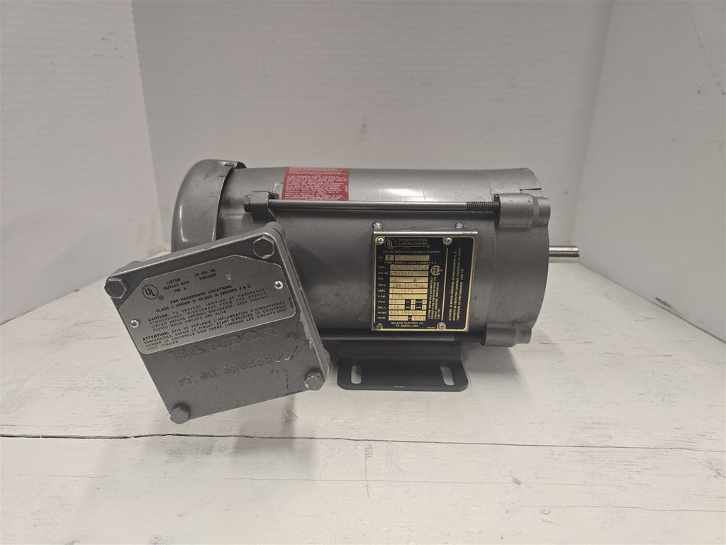 Baldor CM7006A .5HP AC Motor 1800RPM 4P 3PH 56C 208-230/460V TEFC 60Hz