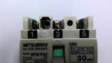Mitsubishi NF30-FAU No-Fuse Breaker 3 Pole 30 Amp 250 VAC 50/60 Hz Lot Of 2
