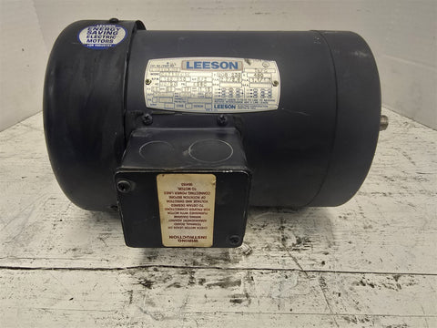 Leeson 110163.00 1/2HP AC Motor 1200RPM 6P 3PH E56C 208-230/460V TEFC 60Hz