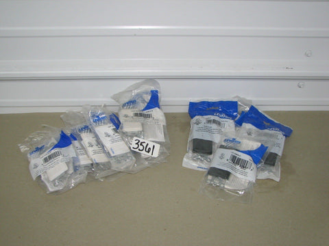 7 White Wall Jacks 4 Black Wall Jacks Type 625 4-Conductor Decora 40649