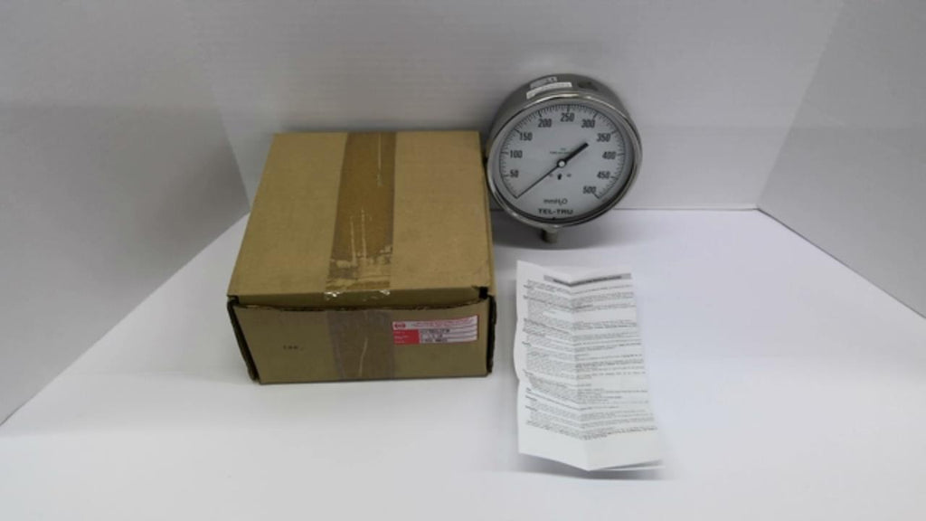 Tel-Tru 6037SS2L1F3M Pressure Gauge 6 1/2" LM 0-500 MMH20