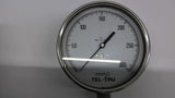 Tel-Tru 6037SS2L1E8M Pressure Gauge 6 1/2" LM 0+300MMH20