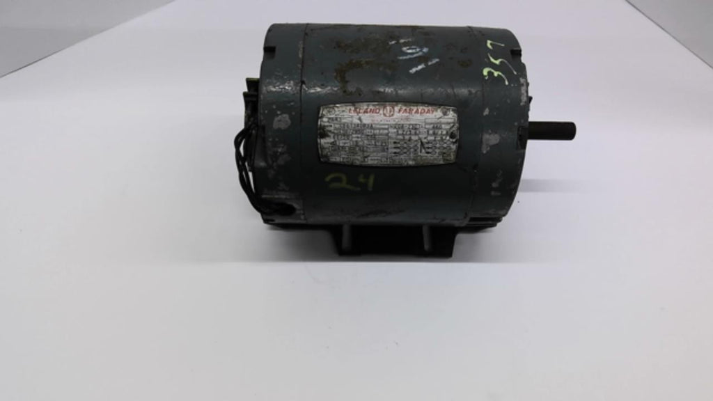 Leland CB6T34DR2A 1 HP AC Motor 3600 RPM 2 Pole 3 Phase C56 208-230 Volts TEFC