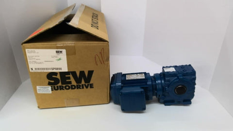 Sew Eurodrive SA47DRN71M4 Gear Motor 0.50 HP 230/460 Volt 20.33:1 Ratio 85 RPM
