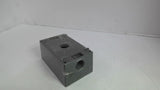 Red Dot IH3-1-LM Outlet Box 1/2" Three Hole Silver